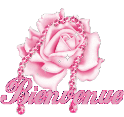 Gif animé bienvenue rose